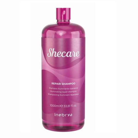 Inebrya Shecare Repair Shampoo rozświetlająco-naprawczy szampon do włosów zniszczonych zabiegami chemicznymi 1000ml Inebrya Shecare Repair Shampoo rozświetlająco-naprawczy szampon do włosów zniszczonych zabiegami chemicznymi 1000ml