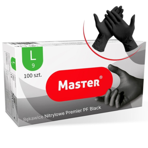 Master ręawiczki nitrylowe czarne L 100szt Master ręawiczki nitrylowe czarne L 100szt