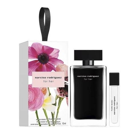 Narciso Rodriguez Zestaw For Her woda toaletowa spray 100ml + Pure Musc For Her woda perfumowana spray 10ml Narciso Rodriguez Zestaw For Her woda toaletowa spray 100ml + Pure Musc For Her woda perfumowana spray 10ml
