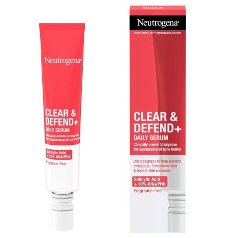 Neutrogena Clear & Defend+ serum na niedoskonałości 30ml Neutrogena Clear & Defend+ serum na niedoskonałości 30ml