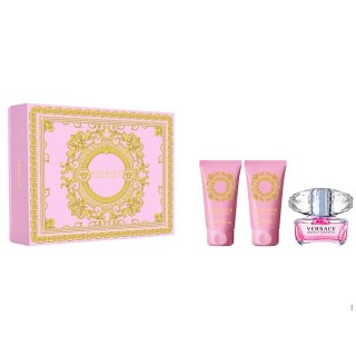 Versace Bright Crystal zestaw woda toaletowa spray 50ml + żel pod prysznic 50ml + balsam do ciała 50ml