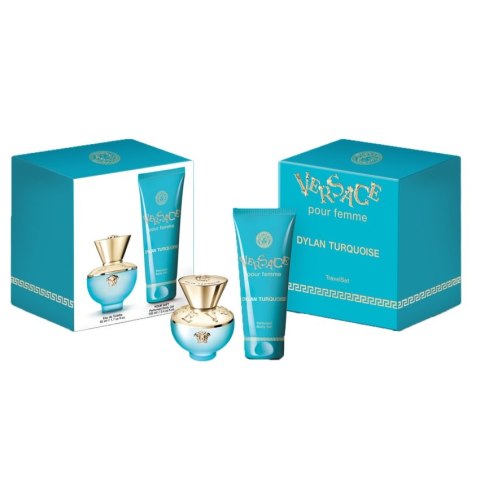 Versace Dylan Turquoise Pour Femme zestaw woda toaletowa spray 50ml + żel do ciała 100ml