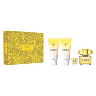 Versace Yellow Diamond zestaw woda toaletowa spray 90ml + balsam do ciała 100ml + żel pod prysznic 100ml + woda toaletowa 5ml