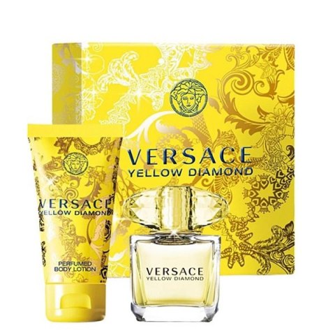 Versace Yellow Diamond zestaw woda toaletowa spray 90ml + balsam do ciała 100ml