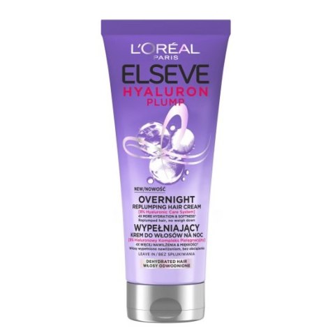 L'Oreal Paris Elseve Hyaluron Plump wypełniający krem do włosów na noc bez spłukiwania 200ml L'Oreal Paris Elseve Hyaluron Plump wypełniający krem do włosów na noc bez spłukiwania 200ml