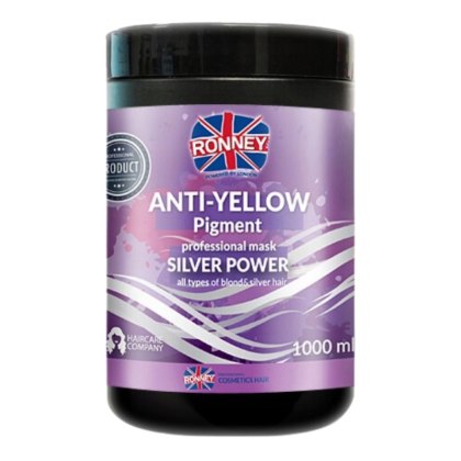 Ronney Silver Anti-Yellow Maska do Włosów Blond Rozjaśnionych i Siwych 1000ml