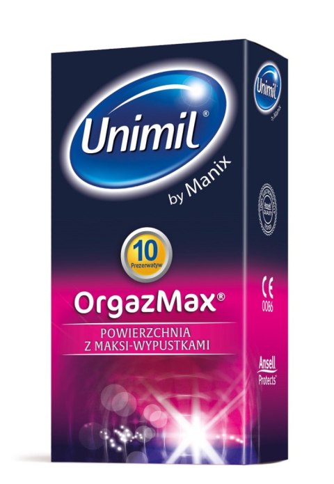 Unimil OrgazMax lateksowe prezerwatywy 10szt Unimil OrgazMax lateksowe prezerwatywy 10szt