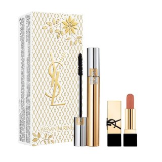 Yves Saint Laurent Mascara Volume Effet Faux Cils zestaw tusz do rzęs 7.5ml + mini pomadka do ust Nude Muse 1.3g