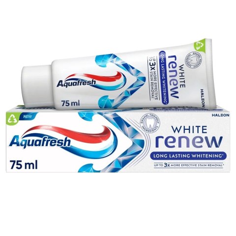 Aquafresh White Renew Long Lasting Whitening pasta do zębów z fluorkiem 75ml Aquafresh White Renew Long Lasting Whitening pasta do zębów z fluorkiem 75ml