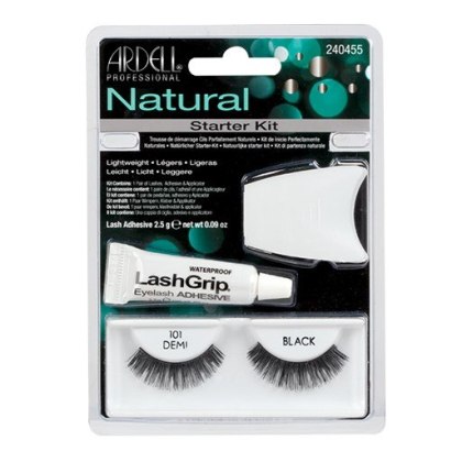 Ardell Natural 101 1 para sztucznych rzęs Black + Lash Adhesive klej do rzęs 2.5g + Lash Applicator aplikator do rzęs