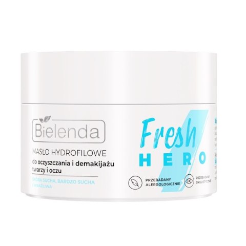 Bielenda Fresh Hero nawilżająco-kojące masło hydrofilowe do oczyszczania i demakijażu twarzy i oczu 40g Bielenda Fresh Hero nawilżająco-kojące masło hydrofilowe do oczyszczania i demakijażu twarzy i oczu 40g