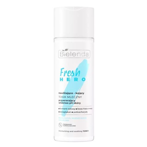 Bielenda Fresh Hero nawilżająco-kojący tonik mleczny przywracający właściwe pH skóry 200ml Bielenda Fresh Hero nawilżająco-kojący tonik mleczny przywracający właściwe pH skóry 200ml