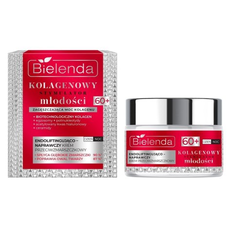 Bielenda Kolagenowy Stymulator Młodości endoliftingująco-naprawczy krem przeciwzmarszczkowy 60+ 50ml Bielenda Kolagenowy Stymulator Młodości endoliftingująco-naprawczy krem przeciwzmarszczkowy 60+ 50ml