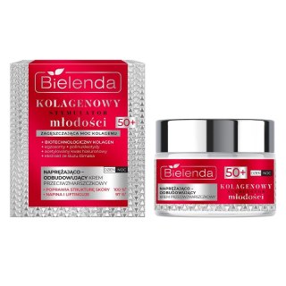 Bielenda Kolagenowy Stymulator Młodości naprężająco-odbudowujący krem przeciwzmarszczkowy 50+ 50ml