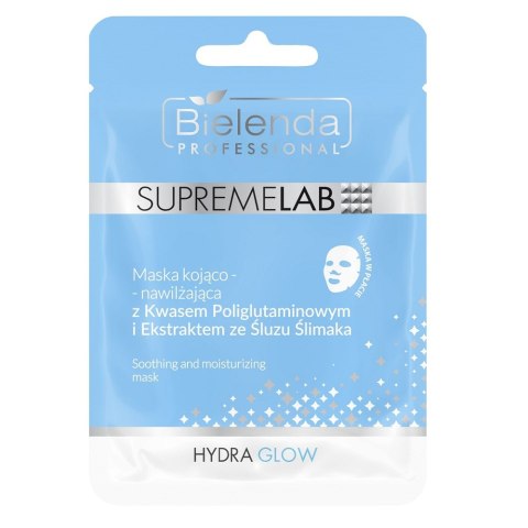 Bielenda Professional SupremeLab Hydra Glow maska kojąco-nawilżająca z kwasem poliglutaminowym i ekstraktem ze śluzu ślimaka 20g Bielenda Professional SupremeLab Hydra Glow maska kojąco-nawilżająca z kwasem poliglutaminowym i ekstraktem ze śluzu ślimaka 20g