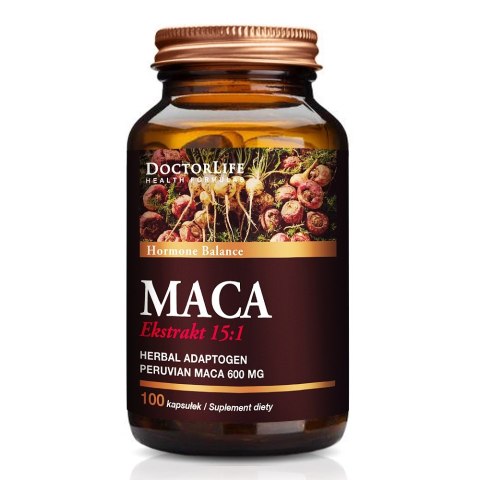 Doctor Life Maca ekstrakt 15:1 suplement diety 100 kapsułek Doctor Life Maca ekstrakt 15:1 suplement diety 100 kapsułek