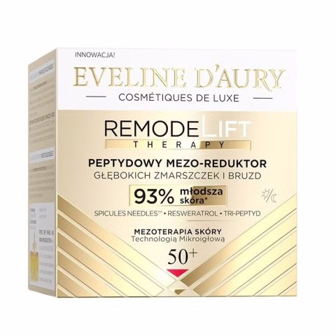 Eveline Cosmetics Eveline d'Aury Remodelift Therapy peptydowy mezo-reduktor głębokich zmarszczek i bruzd 50+ 50ml Eveline Cosmetics Eveline d'Aury Remodelift Therapy peptydowy mezo-reduktor głębokich zmarszczek i bruzd 50+ 50ml