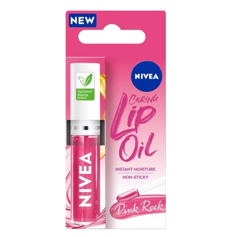 Nivea Caring Lip Oil pielęgnujący olejek do ust Pink Rock 5.5ml Nivea Caring Lip Oil pielęgnujący olejek do ust Pink Rock 5.5ml