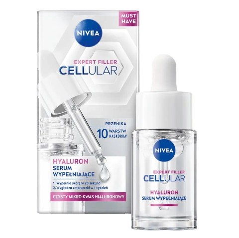 Nivea Cellular Expert Filler Hyaluron serum wypełniające 15ml Nivea Cellular Expert Filler Hyaluron serum wypełniające 15ml