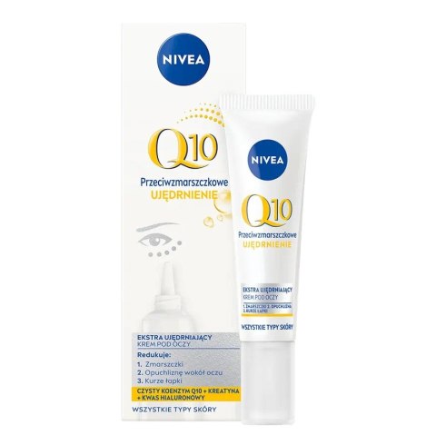 Nivea Q10 Ujędrnienie przeciwzmarszczkowy krem pod oczy 15ml Nivea Q10 Ujędrnienie przeciwzmarszczkowy krem pod oczy 15ml