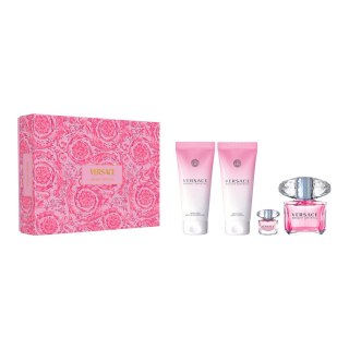 Versace Bright Crystal zestaw woda toaletowa spray 90ml + woda toaletowa 5ml + balsam do ciała 100ml + żel pod prysznic 100ml