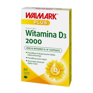 WALMARK Plus Witamina D3 2000 suplement diety 60 kapsułek