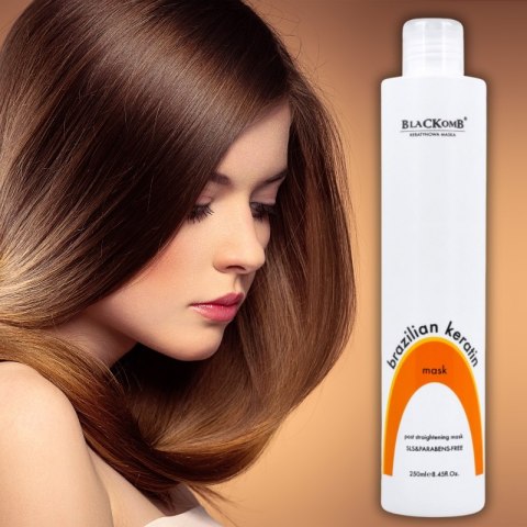 Blackomb Brazilian Keratin Maska po Keratynowym Prostowaniu Włosów Nanoplastii Bez SLS 250ml Blackomb Brazilian Keratin Maska po Keratynowym Prostowaniu Włosów Nanoplastii Bez SLS 250ml