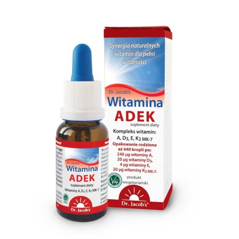 Dr Jacobs Witamina ADEK suplement diety w kroplach 20ml Dr Jacobs Witamina ADEK suplement diety w kroplach 20ml