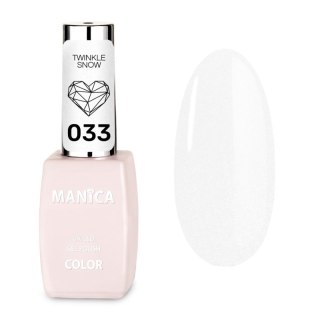 Manica Lakier hybrydowy LED/UV 10ml - Twinkle Snow- 033