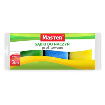 Master Gąbka do Naczyń Profilowana 3szt.