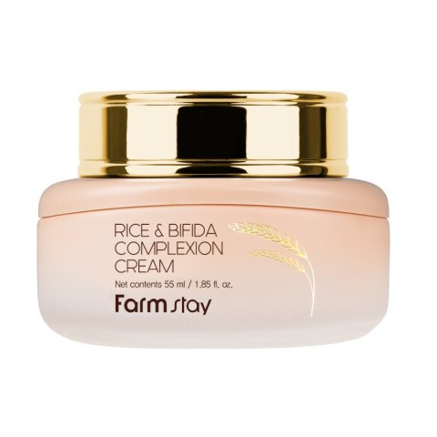 FarmStay Rice & Bifida Complexion Cream nawilżająco-odżywczy krem do twarzy z ryżem i fermentami 55ml FarmStay Rice & Bifida Complexion Cream nawilżająco-odżywczy krem do twarzy z ryżem i fermentami 55ml