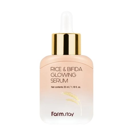 FarmStay Rice & Bifida Glowing Serum rozświetlające serum z fermentami i ryżem 35ml FarmStay Rice & Bifida Glowing Serum rozświetlające serum z fermentami i ryżem 35ml