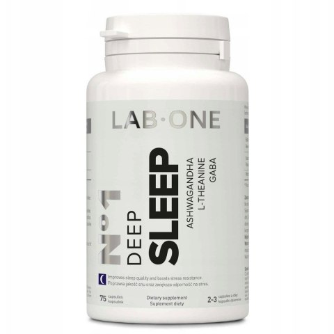 LAB ONE N°1 Deep Sleep suplement diety wspierający sen i regenerację 75 kapsułek LAB ONE N°1 Deep Sleep suplement diety wspierający sen i regenerację 75 kapsułek