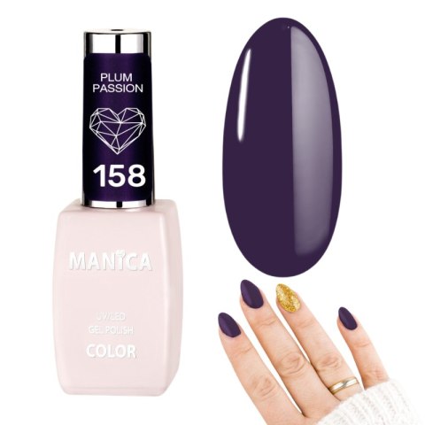 Manica Lakier hybrydowy LED/UV 10ml - Plum Passion - 158 Manica Lakier hybrydowy LED/UV 10ml - Plum Passion - 158