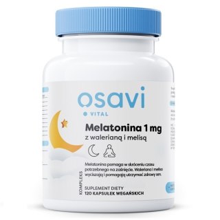 Osavi Melatonina z walerianą i melisą suplement diety 120 kapsułek