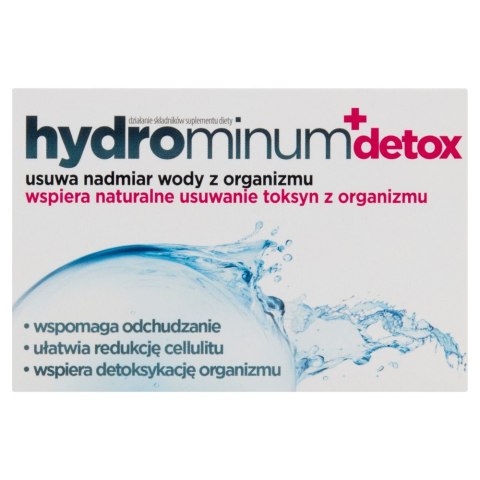 Hydrominum Detox suplement diety usuwający z organizmu nadmiar wody oraz toksyny 30 tabletek Hydrominum Detox suplement diety usuwający z organizmu nadmiar wody oraz toksyny 30 tabletek