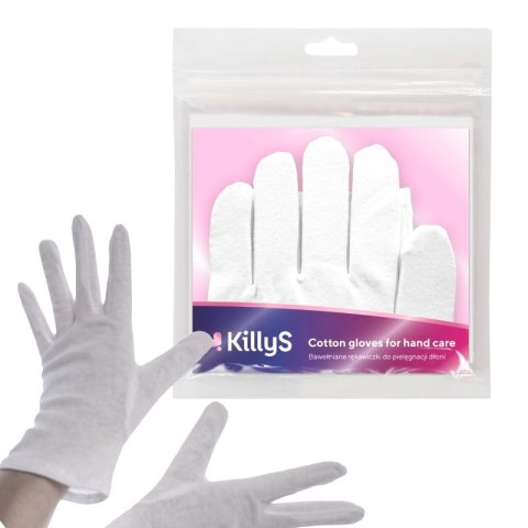Killys bawełniane rękawiczki do parafiny i pielęgnacji dłoni, cotton gloves 2szt