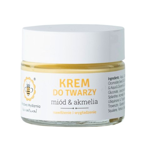 Miodowa Mydlarnia Krem do twarzy Miód i Akmelia 50ml Miodowa Mydlarnia Krem do twarzy Miód i Akmelia 50ml