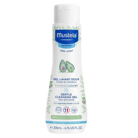 Mustela Gentle Cleansing Gel delikatny żel do mycia ciała i włosów 200ml Mustela Gentle Cleansing Gel delikatny żel do mycia ciała i włosów 200ml