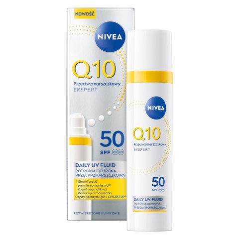 Nivea Q10 Przeciwzmarszczkowy Ekspert daily UV fluid SPF50 40ml Nivea Q10 Przeciwzmarszczkowy Ekspert daily UV fluid SPF50 40ml