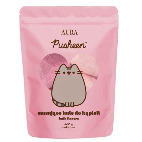 Pusheen Bath Fizzers musujące kule do kąpieli Arbuz i Truskawka 6x50g Pusheen Bath Fizzers musujące kule do kąpieli Arbuz i Truskawka 6x50g