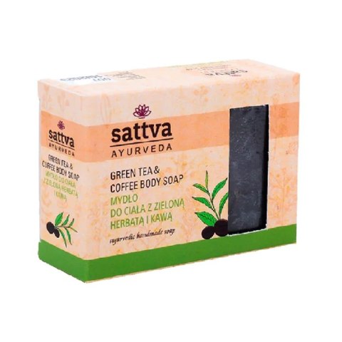 Sattva Glicerynowe mydło do ciała Zielona Herbata i Kawa 125g Sattva Glicerynowe mydło do ciała Zielona Herbata i Kawa 125g