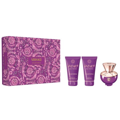 Versace Dylan Purple Pour Femme zestaw woda perfumowana spray 50ml + żel pod prysznic 50ml + balsam do ciała 50ml Versace Dylan Purple Pour Femme zestaw woda perfumowana spray 50ml + żel pod prysznic 50ml + balsam do ciała 50ml