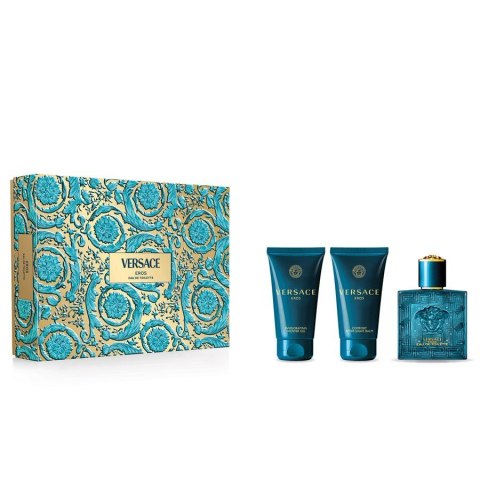 Versace Eros zestaw woda toaletowa spray 50ml + żel pod prysznic 50ml + balsam po goleniu 50ml Versace Eros zestaw woda toaletowa spray 50ml + żel pod prysznic 50ml + balsam po goleniu 50ml