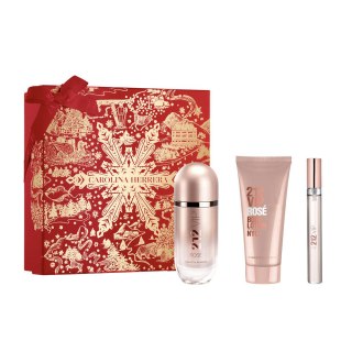 Carolina Herrera 212 VIP Rose zestaw woda perfumowana spray 80ml + balsam do ciała 100ml + woda perfumowana spray 10ml