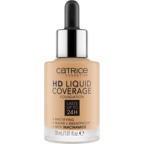 Catrice HD Liquid Coverage Foundation 24H matujący podkład do twarzy 035 Natural Beige 30ml Catrice HD Liquid Coverage Foundation 24H matujący podkład do twarzy 035 Natural Beige 30ml