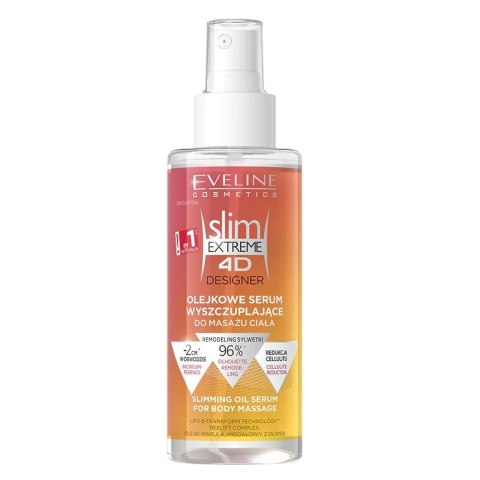 Eveline Cosmetics Slim Extreme 4D Designer olejkowe serum wyszczuplające do masażu ciała 150ml Eveline Cosmetics Slim Extreme 4D Designer olejkowe serum wyszczuplające do masażu ciała 150ml