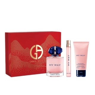 Giorgio Armani My Way zestaw woda perfumowana spray 90ml + woda perfumowana spray 10ml + balsam do ciała 50ml