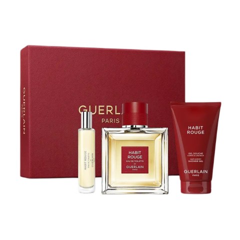 Guerlain Habit Rouge zestaw woda toaletowa spray 100ml + żel pod prysznic 75ml + woda toaletowa spray 10ml Guerlain Habit Rouge zestaw woda toaletowa spray 100ml + żel pod prysznic 75ml + woda toaletowa spray 10ml