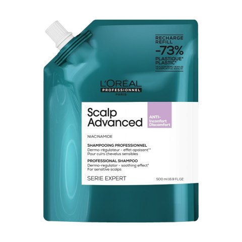 L'Oreal Professionnel Serie Expert Scalp Advanced szampon kojący skórę głowy refill 500ml L'Oreal Professionnel Serie Expert Scalp Advanced szampon kojący skórę głowy refill 500ml